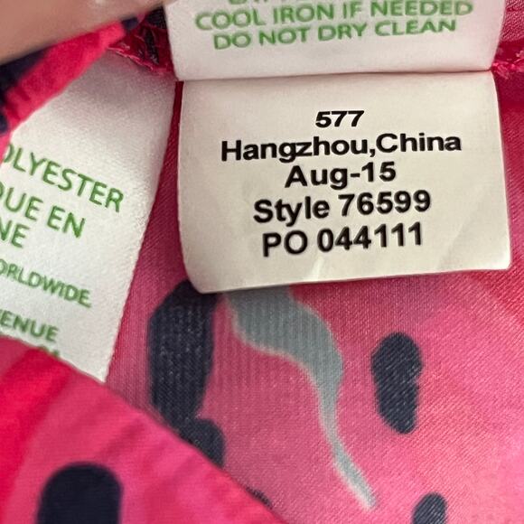 Lilly Pulitzer Deanna Hop Pink Tropical Floral Romper XXS - Picture 6 of 6
